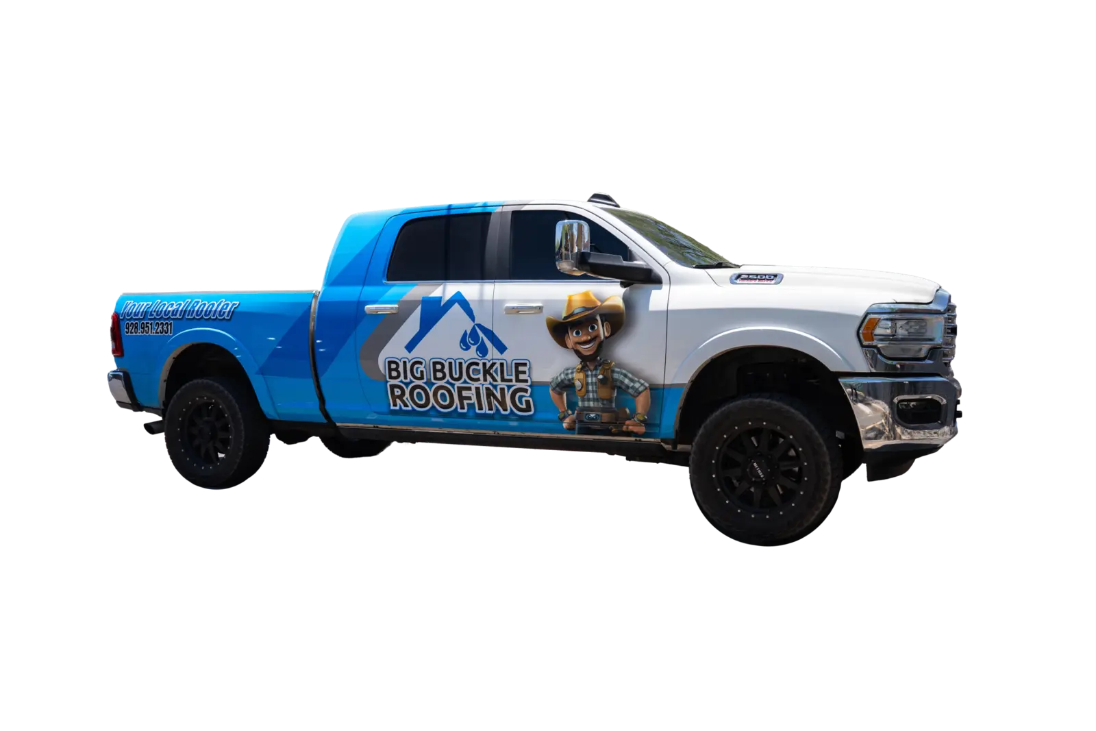 Big Buckle Roofing truck